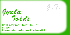 gyula toldi business card